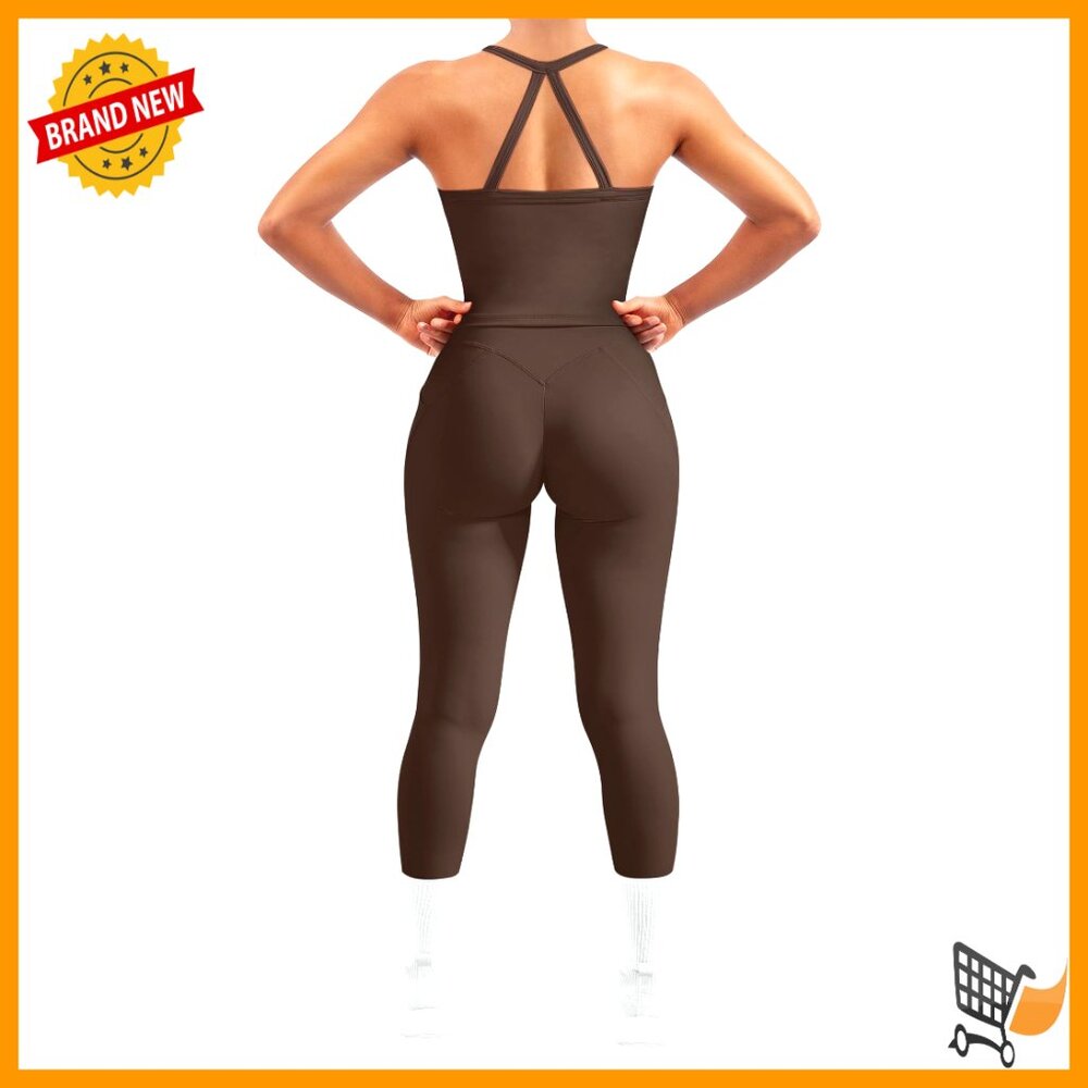 Two Piece Workout Set Compression Tummy Control L… - image 1